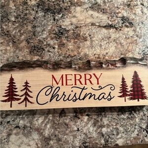 Rustic Merry Christmas Wooden Sign
